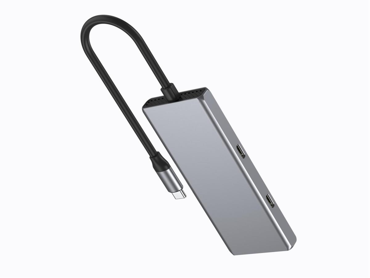 Концентратор Gembird USB-C 4-in-1 2xUSB 3.2 + 2xUSB-C 3.2 silver (UHB-CM-U310-A2C2-01)