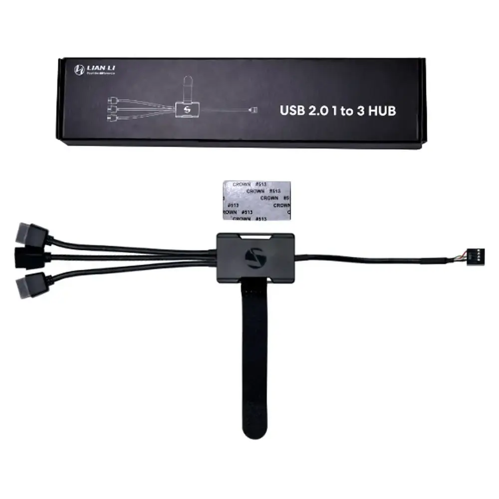 USB-хаб Lian Li USB 2.0 1 to 3 HUB, Black (1854384)