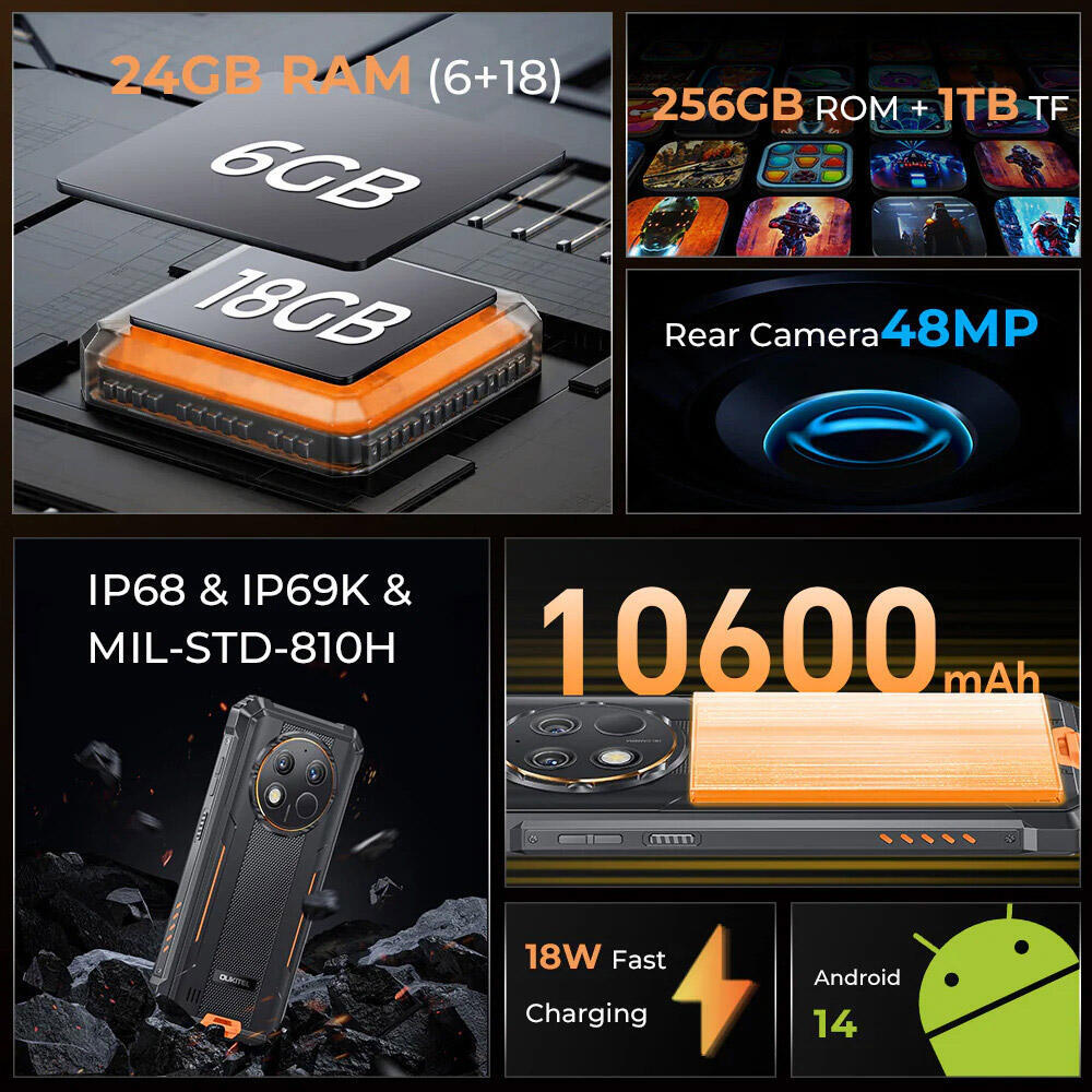 Мобільний телефон OUKITEL G1 6/256GB Orange (G1_Orange) (1832128)