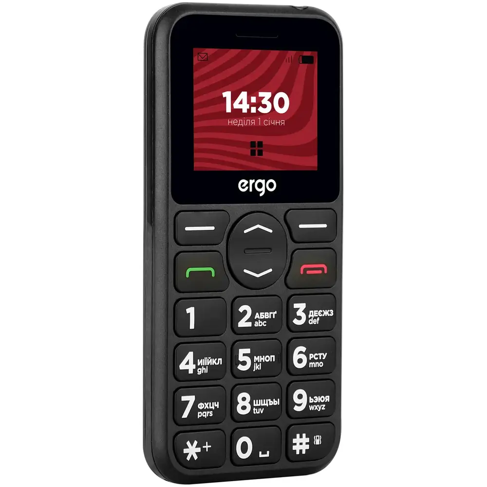Мобiльний телефон Ergo R181 Dual Sim Black