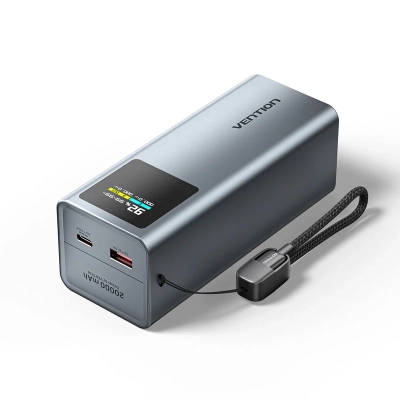 Батарея універсальна VENTION 20000mAh 100W PD/3.0, UFCS, QC/3.0, TFT Display, gray (FKCH0)