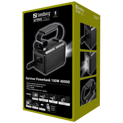 Універсальна мобільна батарея Sandberg Survivor Powerbank 40000mAh Black (421-14)