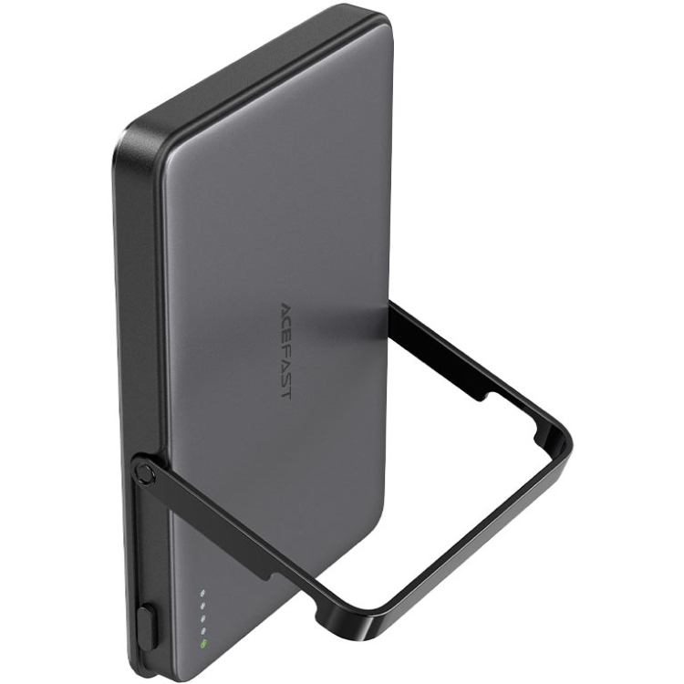 УМБ Acefast Magnetic Wireless 5000mAh 18W PD,QC3.0 USB-C In/Out,with holder, ультра тонкий M16 Black (6974316283997)