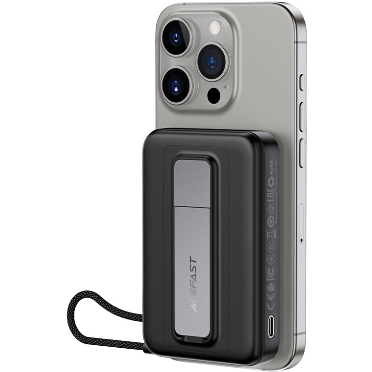 УМБ Acefast Magnetic Wireless 10000mAh 22.5W PD,QC 3.0 USB-C In/Out, QI 15W  M24 Metal Gray (6974316284871)