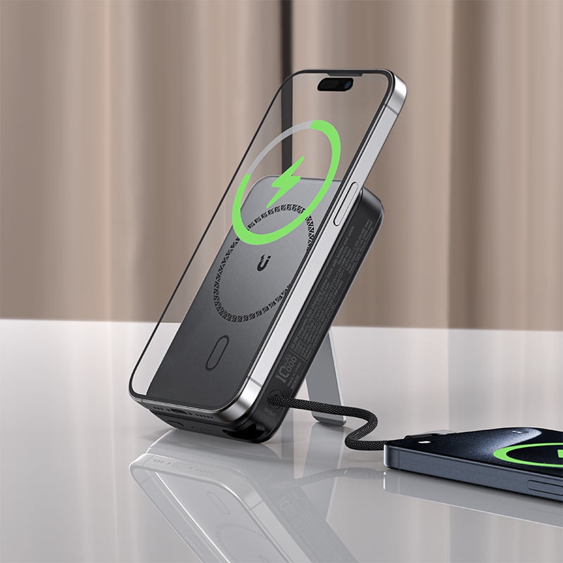 УМБ Acefast Magnetic Wireless 10000mAh 22.5W PD,QC 3.0 USB-C In/Out, QI 15W  M24 Metal Gray (6974316284871)