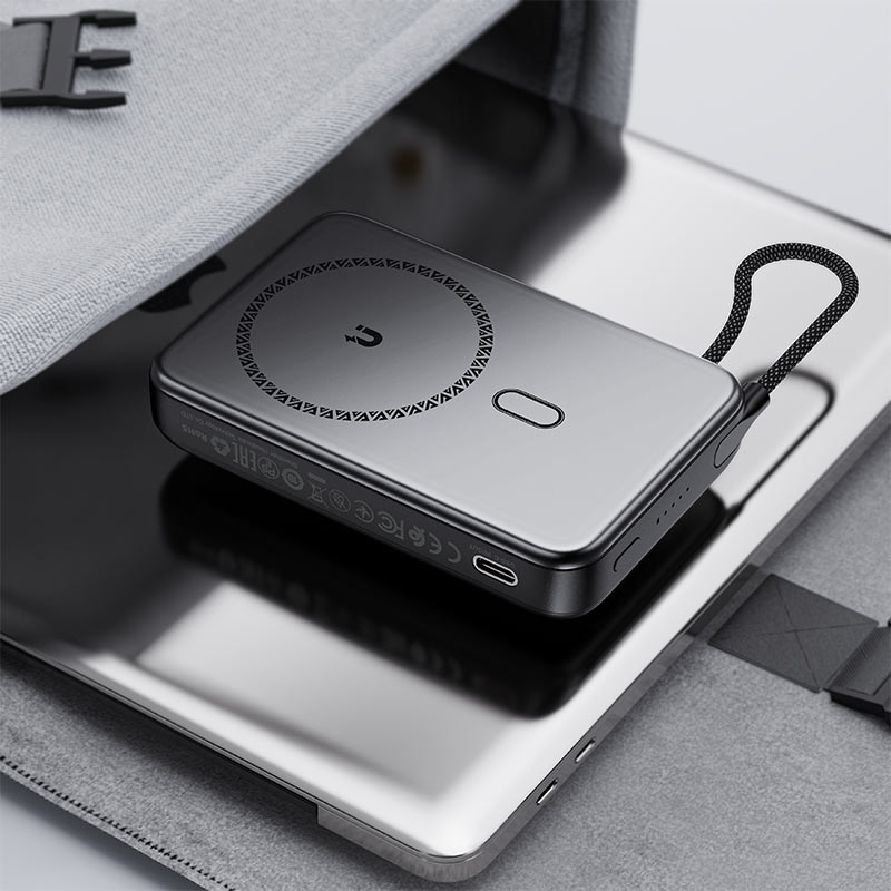 УМБ Acefast Magnetic Wireless 10000mAh 22.5W PD,QC 3.0 USB-C In/Out, QI 15W  M24 Metal Gray (6974316284871)