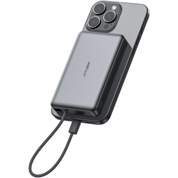 УМБ Acefast Magnetic Wireless 10000mAh 22.5W PD,QC 3.0 USB-C In/Out, QI 15W  M18 Black (6974316284017)