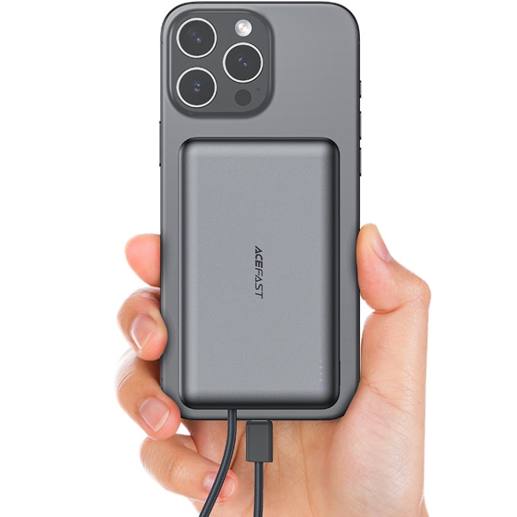 УМБ Acefast Magnetic Wireless 10000mAh 22.5W PD,QC 3.0 USB-C In/Out, QI 15W  M18 Black (6974316284017)