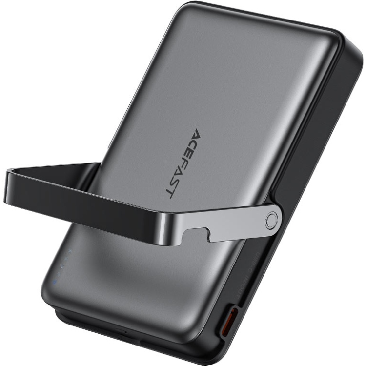 УМБ Acefast Magnetic Wireless 10000mAh 22.5W PD,QC 3.0 USB-C In/Out, QI 15W, with holder M17 Black (6974316284000)