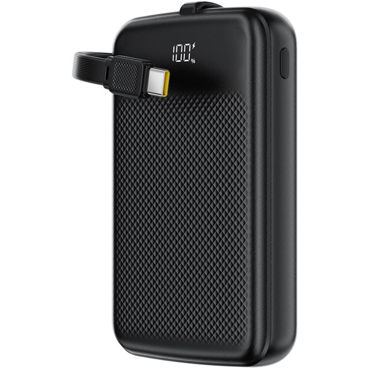 УМБ Acefast 10000mAh 22.5W PD,QC3.0 2xUSB-C,USB-A, with build Type-C cable, M13 Black (6974316283959)