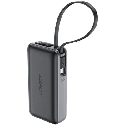 Батарея універсальна Acefast 10000mAh 30W PD, USB-C witch cable, USB-A, Li-Pol, M7 Black (6974316283