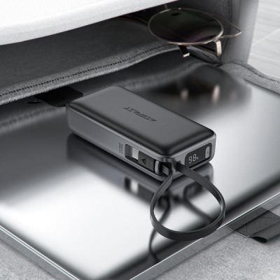 Батарея універсальна Acefast 10000mAh 30W PD, USB-C witch cable, USB-A, Li-Pol, M7 Black (6974316283