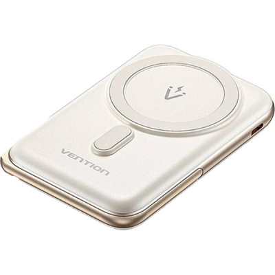 Батарея універсальна Vention Magnetic Wireless 10000mAh 20W PD USB-C In/Out, QI-15W White (FHNW0)