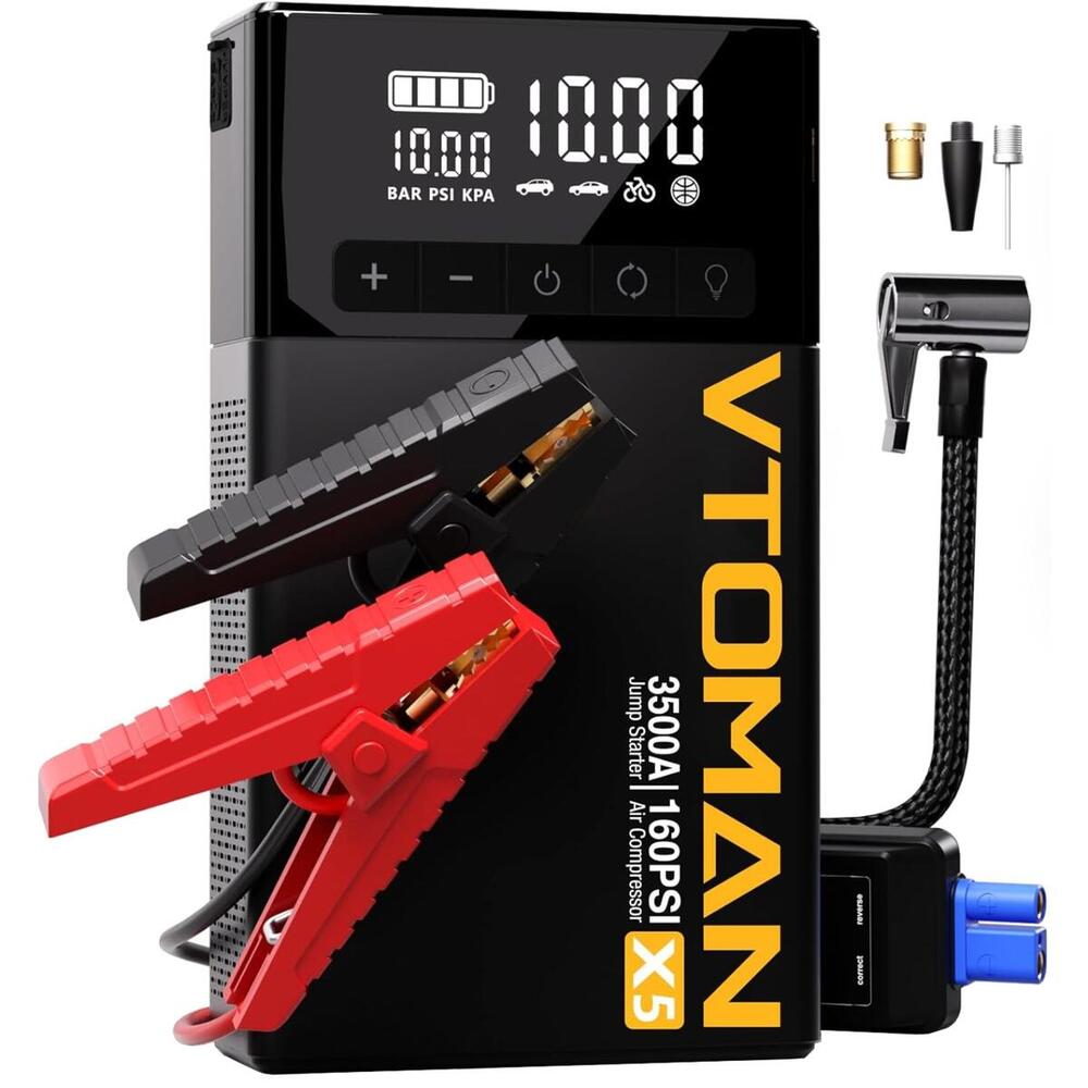Автомобільний портативний Jump Starter X5 3500A з компресором 160PSI 59.2Wh Vtoman (X5_VTOMAN) (1788852)