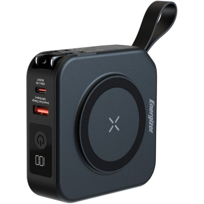 Батарея універсальна Energizer Magnetic Wireless 10000mAh 20W PD, AC зарядка, QI/15W, built-in USB-C
