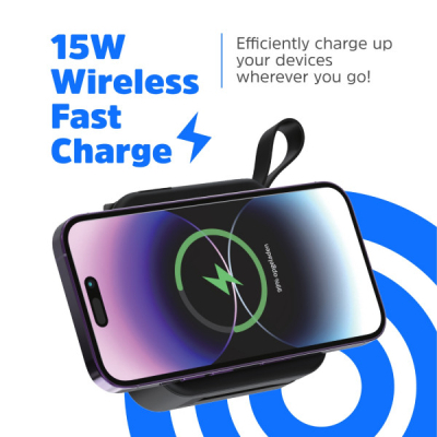 Батарея універсальна Energizer Magnetic Wireless 10000mAh 20W PD, AC зарядка, QI/15W, built-in USB-C
