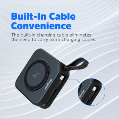 Батарея універсальна Energizer Magnetic Wireless 10000mAh 20W PD, AC зарядка, QI/15W, built-in USB-C