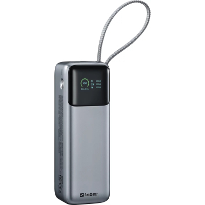 Батарея універсальна Sandberg 27000mAh 140W+100W PD/140W, with built-in Type-C cable 140W (421-31)