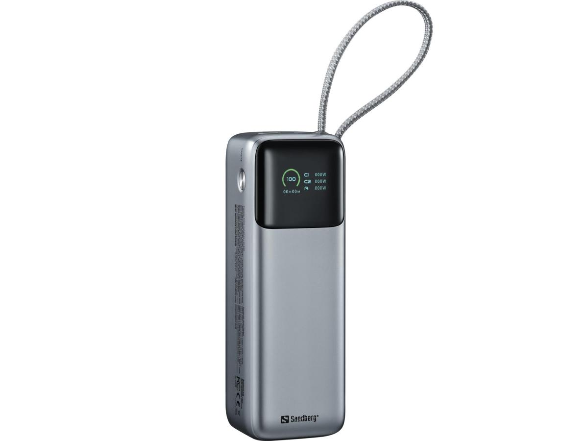 Батарея універсальна Sandberg 27000mAh 140W+100W PD/140W, with built-in Type-C cable 140W (421-31)
