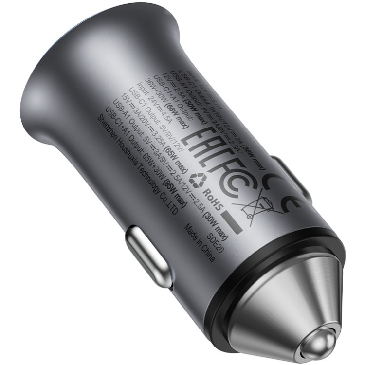 Автозарядка 2xUSB 95W (USB-C + USB-A) B16 Acefast (6974316284970)