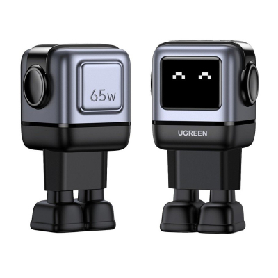 Зарядний пристрій Ugreen 1xUSB + 2xUSB-C 65W GaN CD361 gray (25685B)