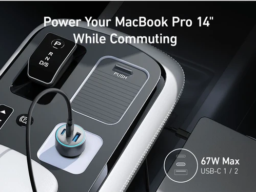 Авто зарядка ANKER PowerDrive 325 – 67W PD + 22.5W USB-A (Чорний) (1777621)