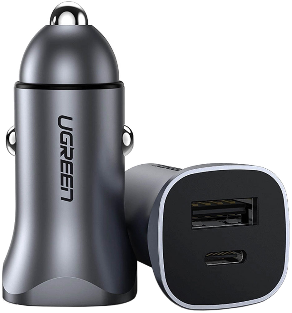 Автозарядка 2xUSB 30W (USB-C + USB-A) CD130 Ugreen (40858)