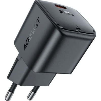 Зарядний пристрій Acefast USB-C 30W Gan A77 mini Fast Charger Black (6974316282662)