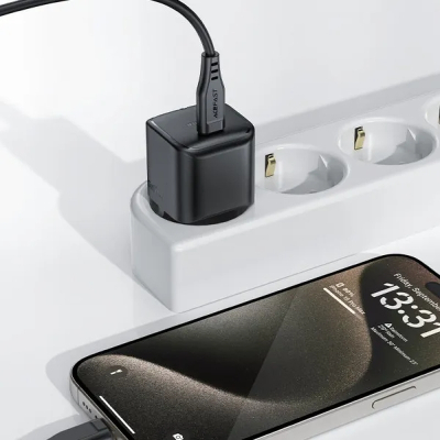 Зарядний пристрій Acefast USB-C 30W Gan A77 mini Fast Charger Black (6974316282662)
