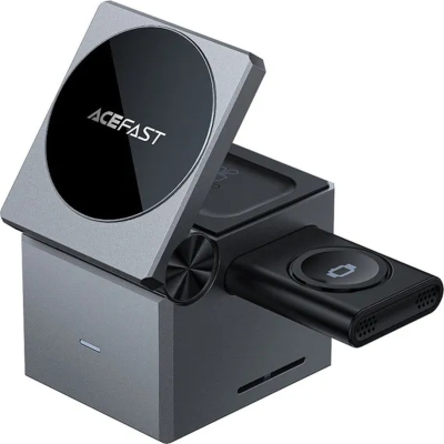 Зарядний пристрій Acefast Wireless QI 3in1 15W E18 Rubik''s (6974316282884)