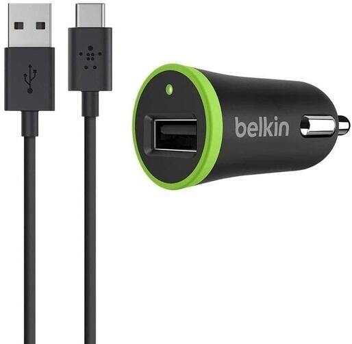 Автомобільний зарядний пристрій Belkin (1USB, 2.4A) Black (F7U002bt06-BLK)_OEM