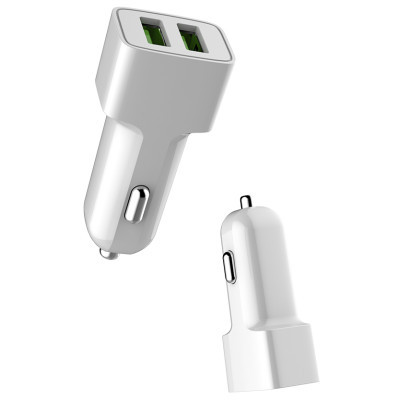 Автомобільний зарядний пристрій ColorWay (2USBх2.4A) AutoID White (CW-CHA009-WT)