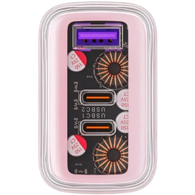 Зарядний пристрій Acefast 3xUSB 65W (2xUSB-C+USB-A) Gan A45 Fast Charger Cherry blossom (69743162820
