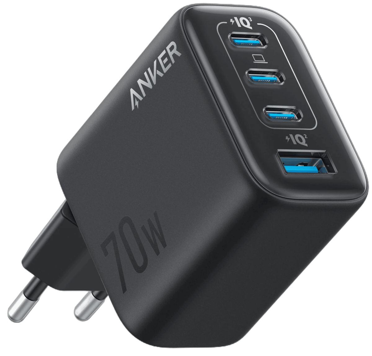 Мережевий зарядний пристрій Anker Charger 70W, 3xUSB-C, 1xUSB-A, Black (A121CG11)