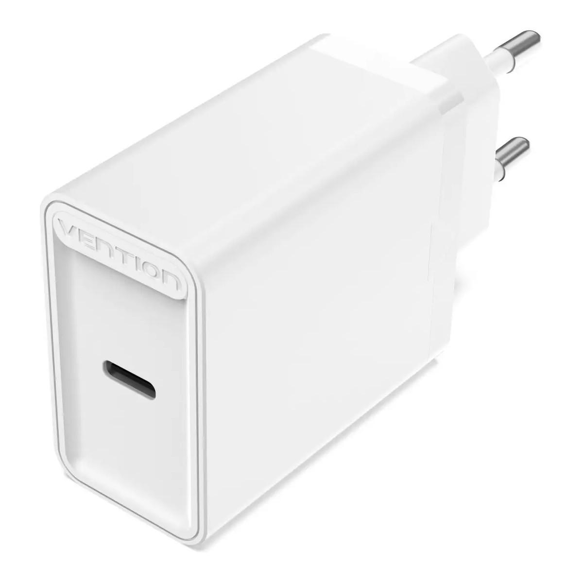Зарядний пристрій Vention 1xUSB-C PD20W QC4.0 white (FADW0-EU)