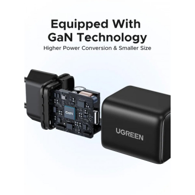 Зарядний пристрій Ugreen USB-C PD20W GaN X512 black (55553)