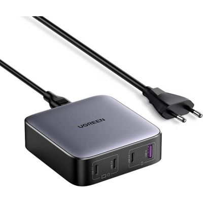 Зарядний пристрій Ugreen 4xUSB 100W (3xType-C+USB A QC3) GAN Charger Nexode Series Black CD328 (9092