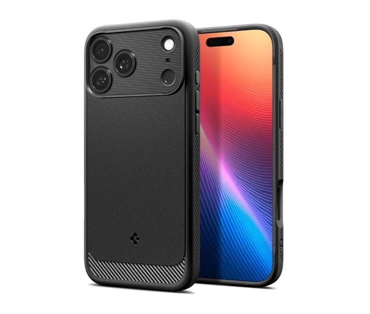 Чохол Spigen для iPhone 17 Pro, Rugged Armor MagFit, Matte Black (ACS10329)