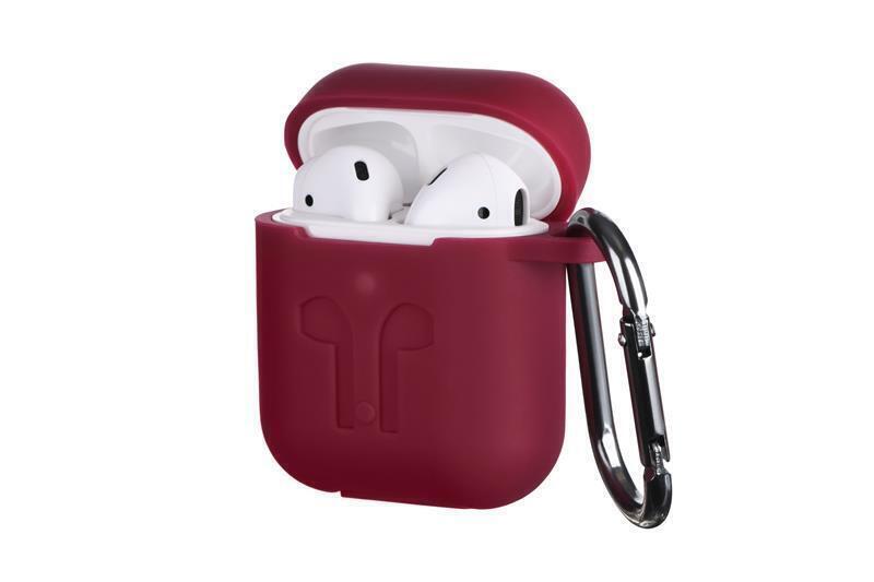 Чохол 2Е для AirPods (Gen 1-2, 2016-2019), Pure Color Silicone Imprint (3.0mm), бордовий (2E-AIR-PODS-IBPCSI-3-M) (1472598)