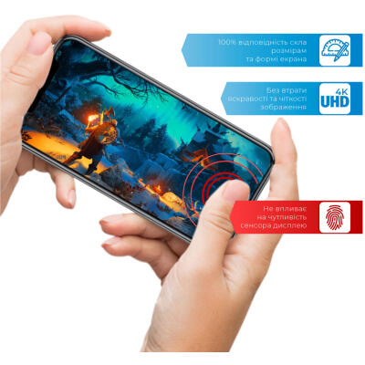 Захисне скло ACCLAB Full Glue для Apple iPhone 12 Pro Max Black (1283126508226)