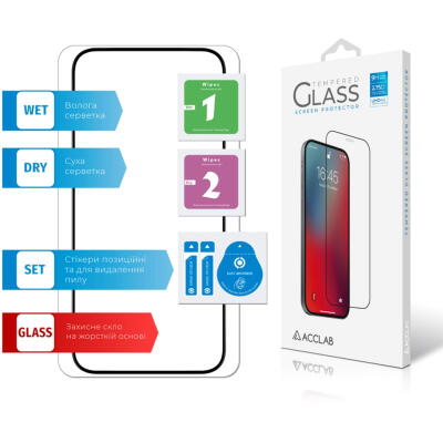 Захисне скло ACCLAB Full Glue для Apple iPhone 15 Black (1283126575228)