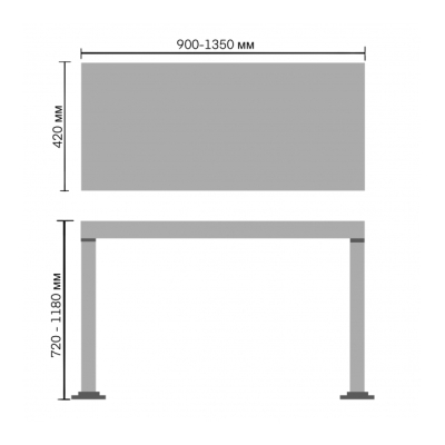 Каркас столу Barsky StandUp User white (FBSTh-02)