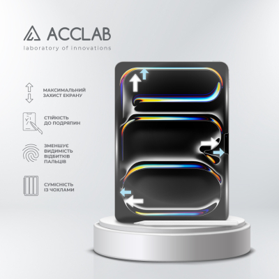 Скло захисне ACCLAB Full Glue Apple iPad Pro 11 (2024) (1283126593697)