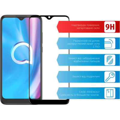 Скло захисне ACCLAB Full Glue Alcatel 5030D (1283126509094)