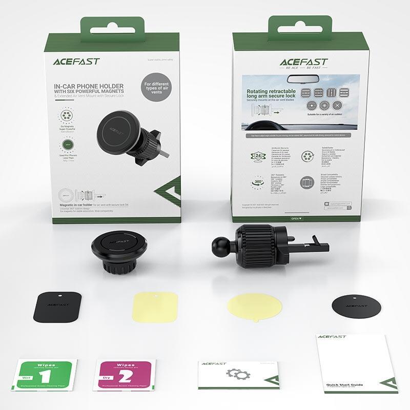 Автомобільне кріплення для смартфона D6 air outlet magnetic Acefast (6974316281160) (1827411)