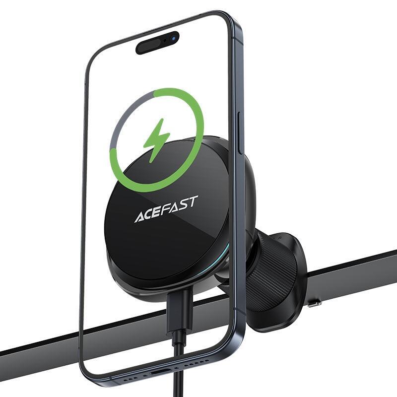 Автомобільне кріплення для смартфона D31 Magnetic wireless charging Acefast (6974316283218) (1827412)