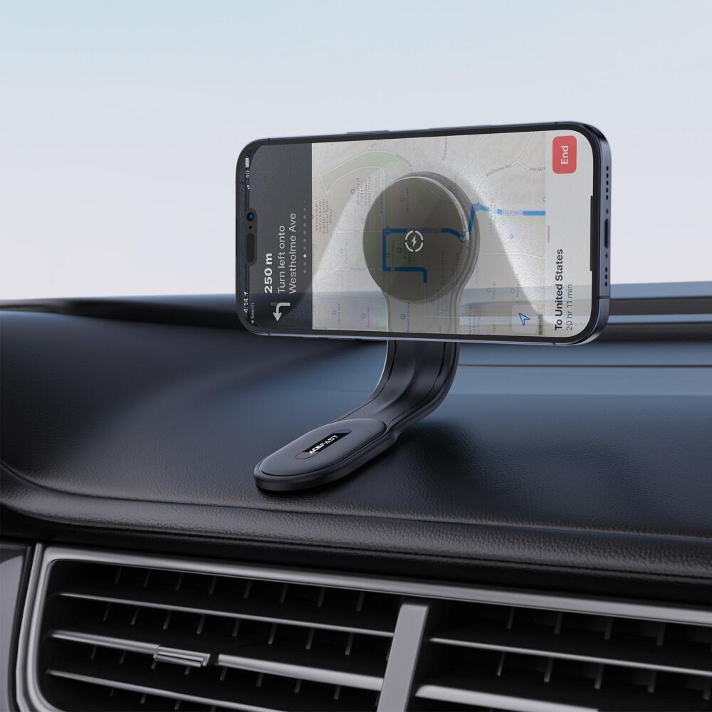 Автомобільне кріплення для смартфона D21 Magnetic wireless (на панель) Velcro Acefast (6974316282907) (1827413)
