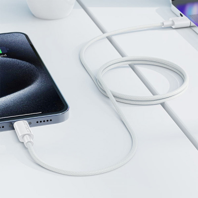 Дата кабель USB 2.0 AM to USB-C 1.2m 3A white Acefast (6974316284260)