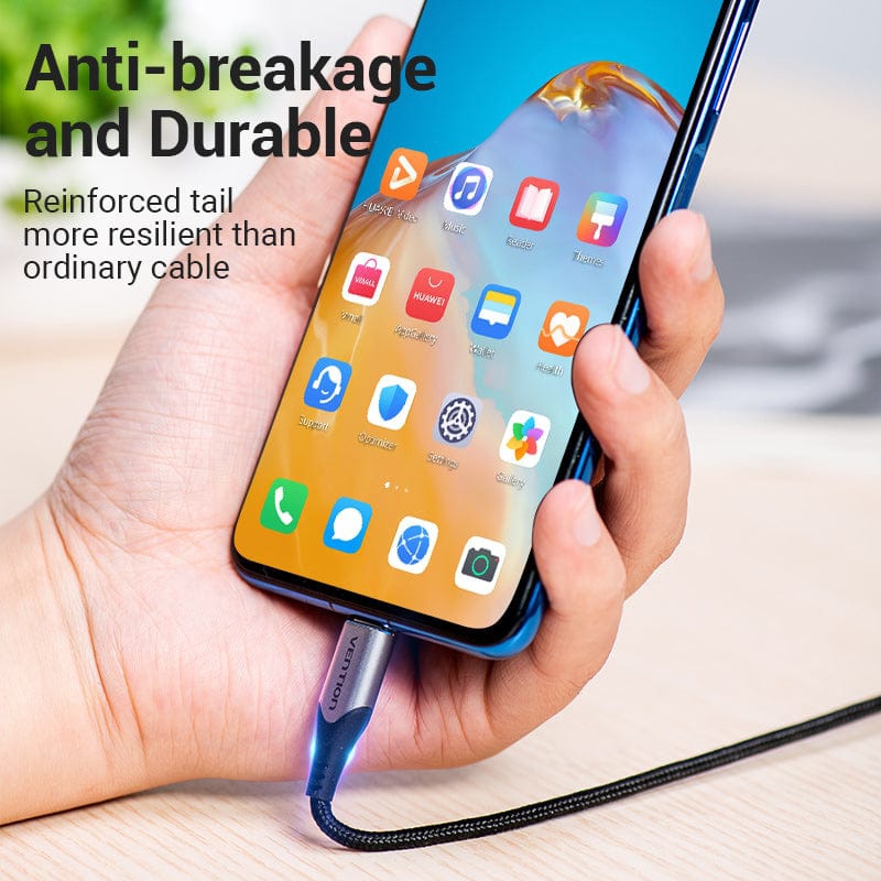Дата кабель USB 2.0 AM to 2хUSB-C M 1.0m 2.4А 480Mbps Aluminum Vention (CQOHF)