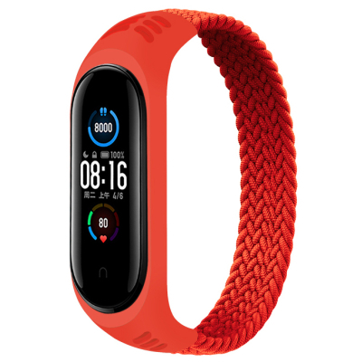Ремінець BeCover Elastic Nylon Style для Xiaomi Mi Smart Band 5/Mi Smart Band 6 Size L Red (706166)